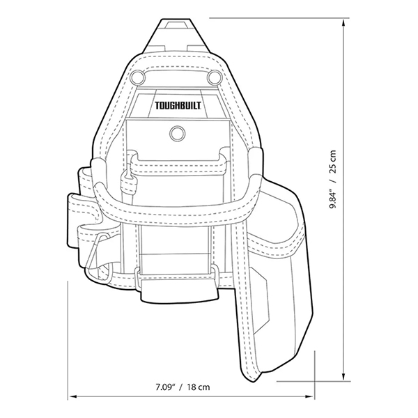 TOUGHBUILTヘビーデューティー仕様ツールポーチ。