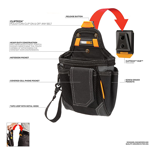 TOUGHBUILTヘビーデューティー仕様ツールポーチ。