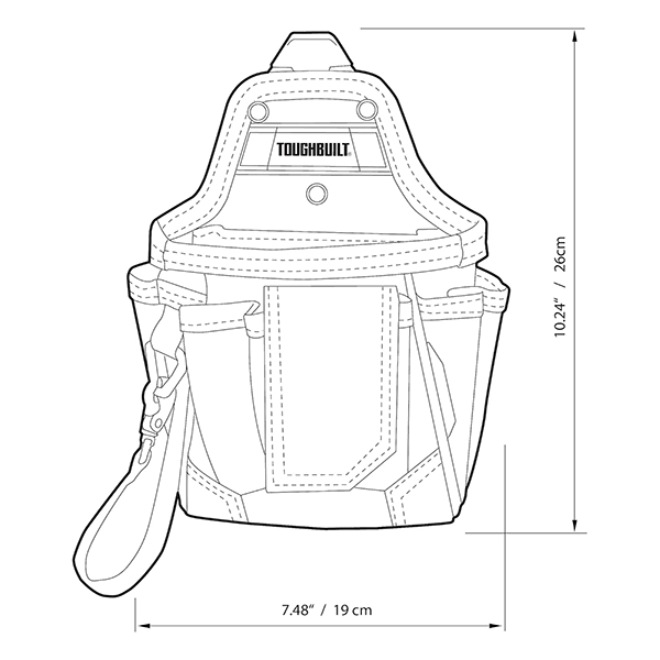 TOUGHBUILTヘビーデューティー仕様ツールポーチ。
