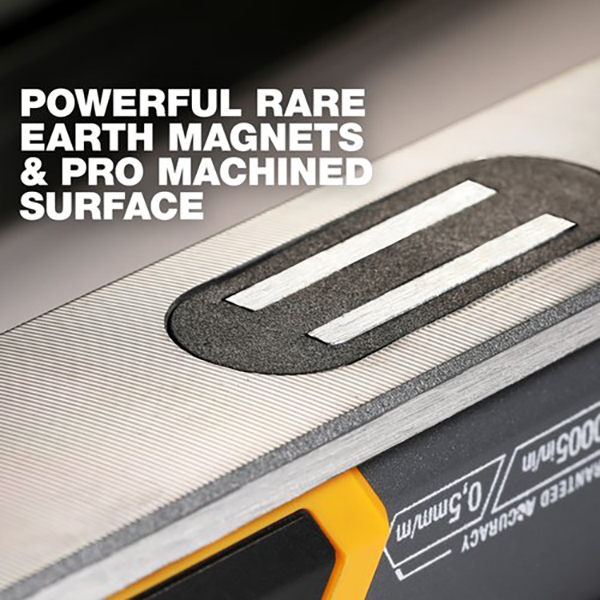 認識性に優れたバイアルを採用してあらゆる角度の水平を計測可能。