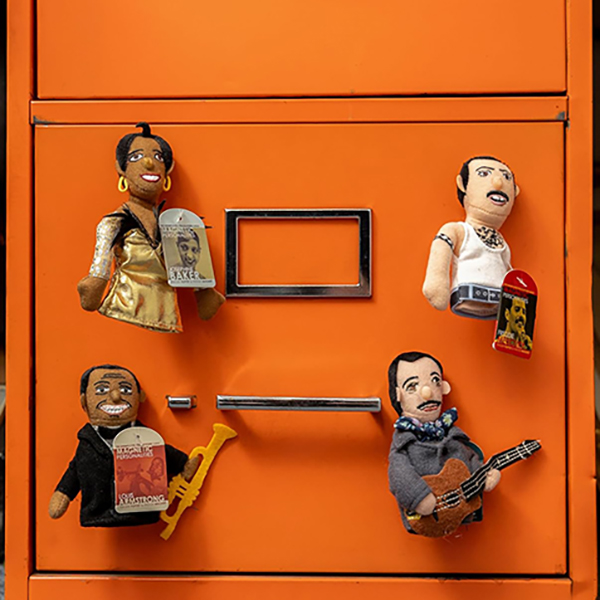 偉人、著名人の指人形。